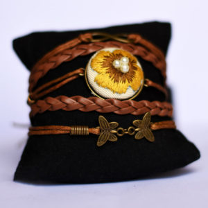 by-joudane-Brown-Leather-Bracelet-handmade-accessories-watani-shop-online-lebanon