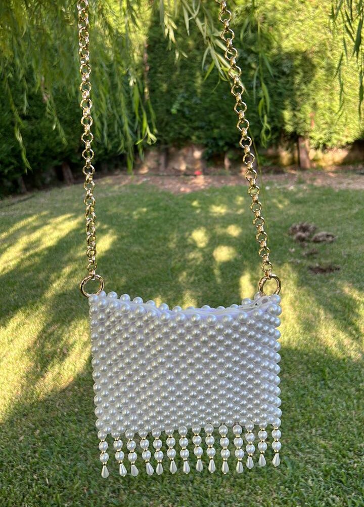le-caro-craft-white-pearl-handbag-watani-sell-buy